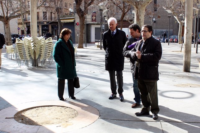 El portavoz del grupo municipal del PP, Eloy Suárez, en el Casco Histórico