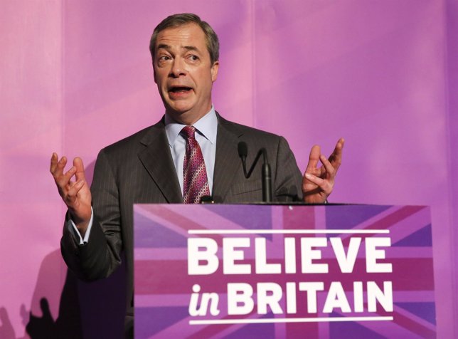 El líder del Partido por la Independencia de Reino Unido (UKIP), Nigel Farage