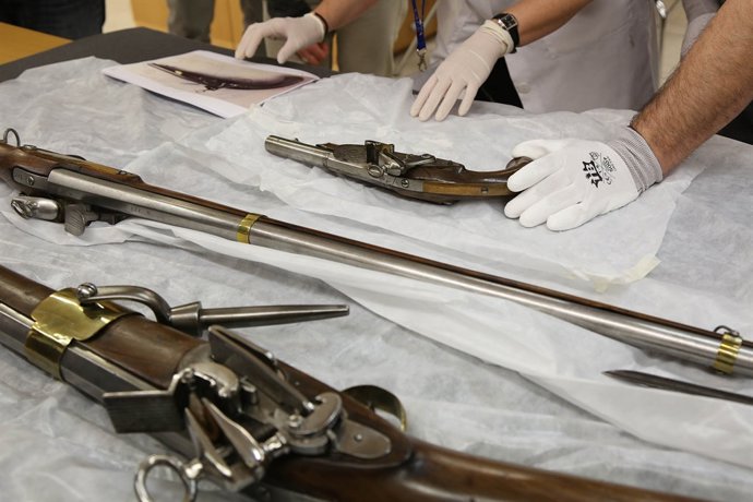 Objetos de la exposición la Fragata Mercedes