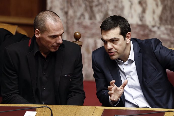 Varoufakis y Tsipras 