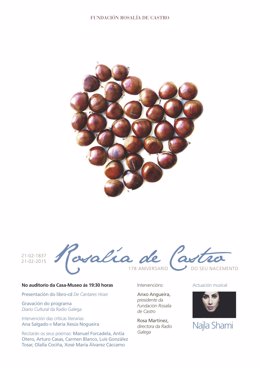 Cartel aniversario Rosalía de Castro