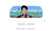Doodle de Rosalía de Castro en el 178º aniversario de su nacimiento