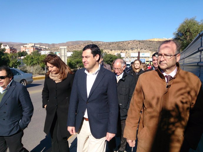 Moreno, junto a Crespo y Rodríguez-Comendador, en su visita a la capital
