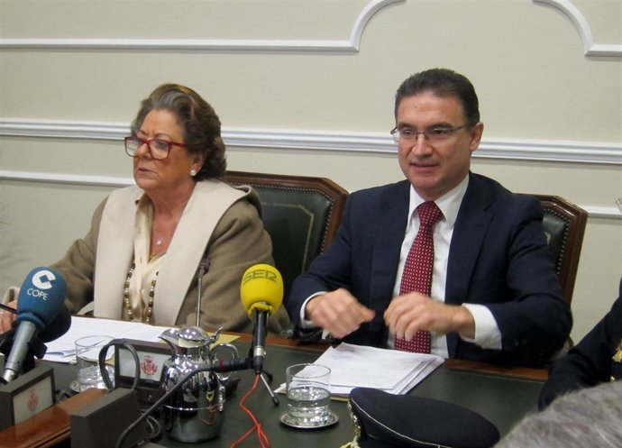 Barberá y Castellano tras la Junta Local de Seguridad por las Fallas