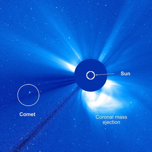SoHO coberva un cometa inusual cerca del Sol