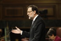 Debat.- Rajoy diu que si el TC declara inconstitucional el 9N "és que alguna cosa passa"