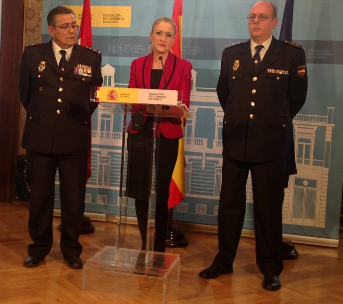 Cristina Cifuentes, el jefe superior de Policía y el inspector Ricardo Gabaldón