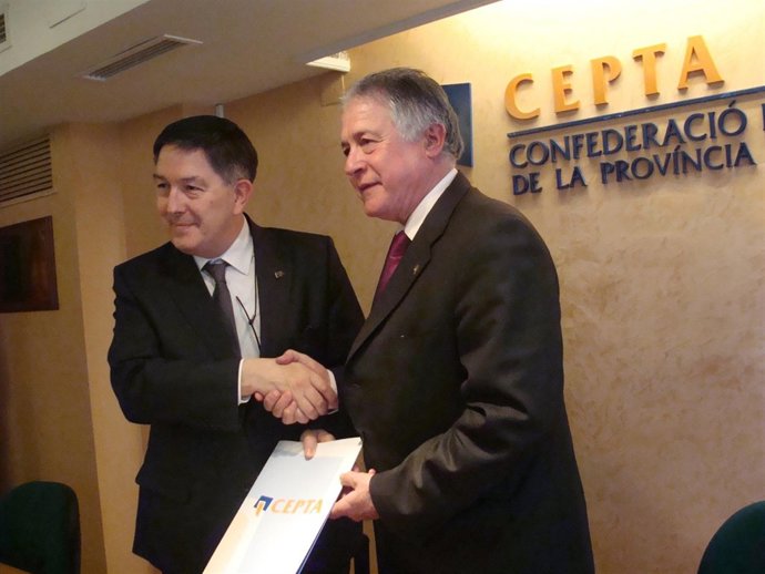 El pte de Cepta J.A. Belmonte y el rector de la URV J.A.Ferré
