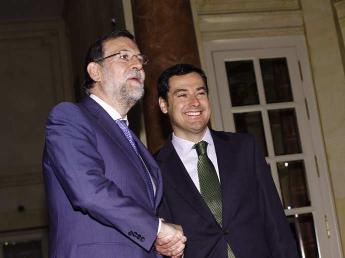 Mariano Rajoy y Juan Manuel Moreno