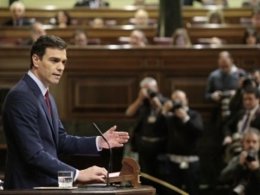 El líder del PSOE Pedro Sánchez durante el Debate del Estado de la Nación 2015