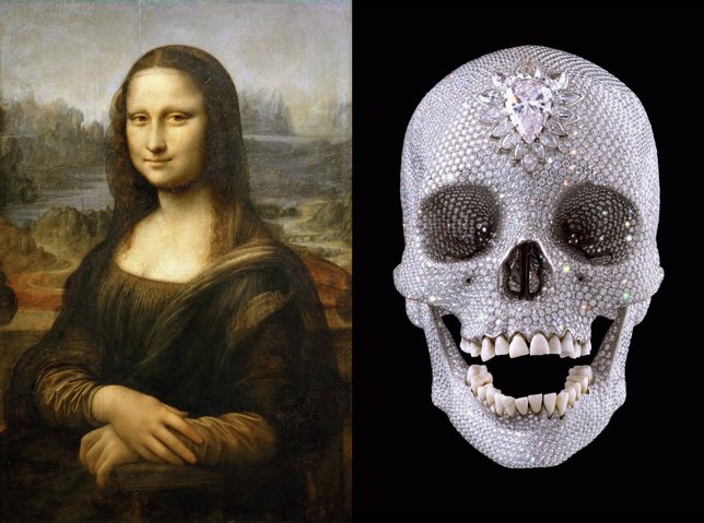 La Gioconda de Leonardo da Vinci + Calavera de Damien Hirst