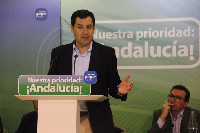 El presidente del PP-A y candidato a la Junta de Andalucía, Juanma Moreno.