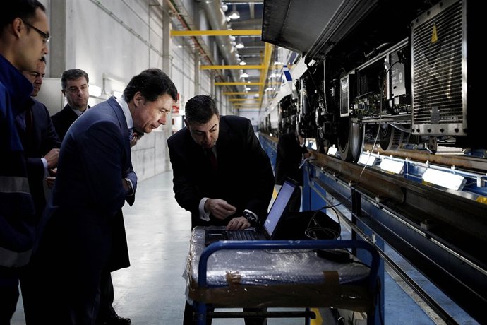 González en las cocheras de Metro de Madrid
