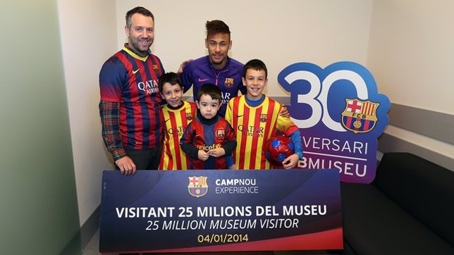 Neymar recibe al visitante 25 millones del Museo del FCB