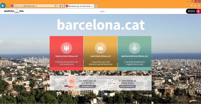 Página web del Ayuntamiento de Barcelona