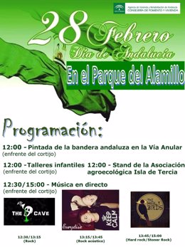 Cartel del Día de Andalucía en El Alamillo