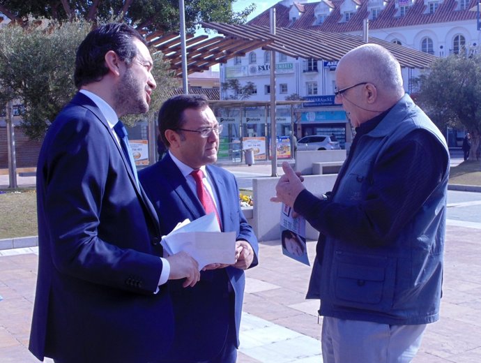 Heredia con el candidato a la Alcaldía de Fuengirola, Javier García León