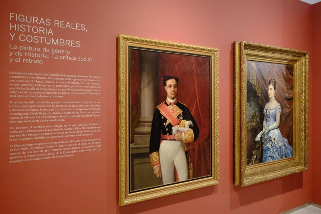 El MUPAM acoge los retratos restaurados de Alfonso XII y María de las Mercedes