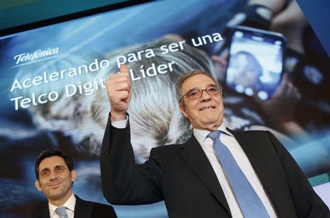 Telefonica Chairman and CEO Cesar Alierta, and Chief Operating Officer Jose Mari