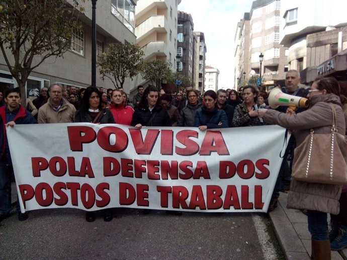 Protesta de trabajadores de Povisa