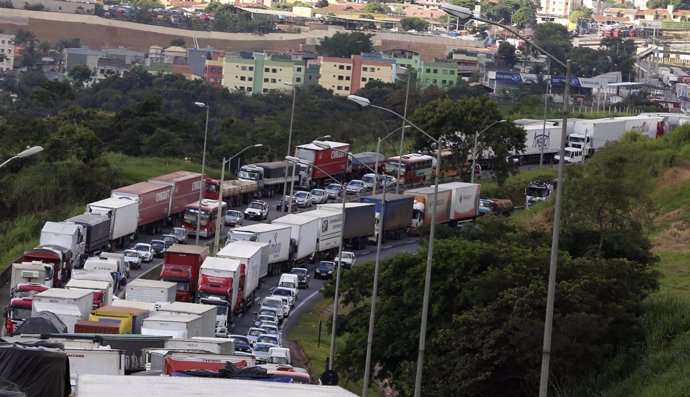 Huelga de camioneros en Brasil