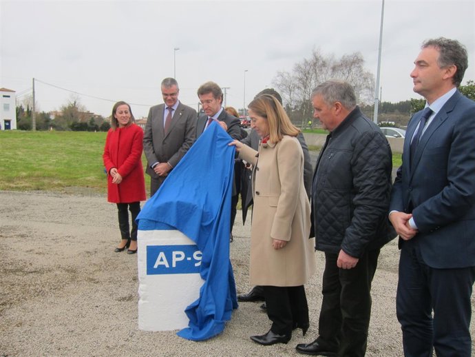 Primera piedra de la ampliación de la AP-9 en Santiago