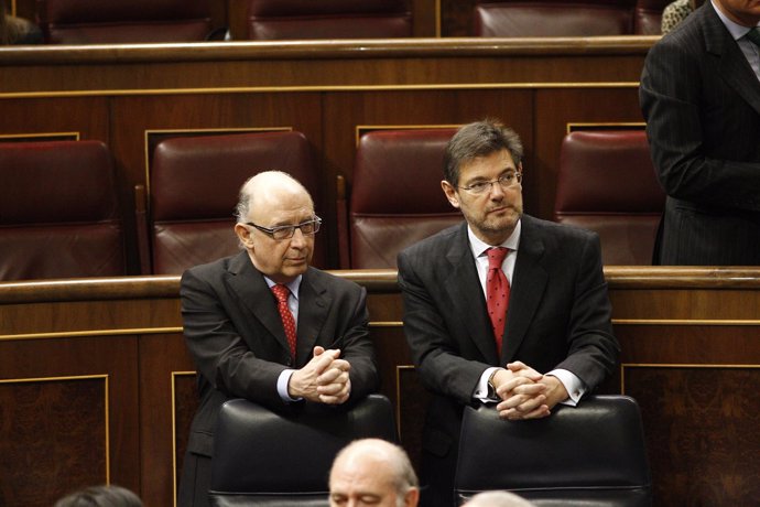 Cristóbal Montoro y Rafael Catalá en el Debate sobre el estado de la Nación