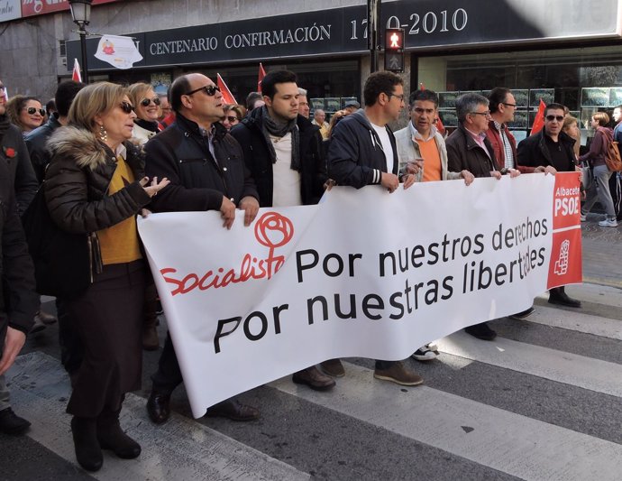 González Ramos en manifestación