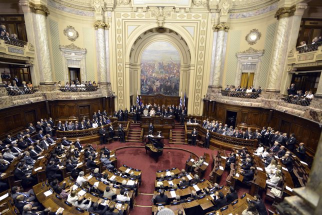 Uruguay's President Tabare Vazquez swears into office at the Uruguayan Parliamen
