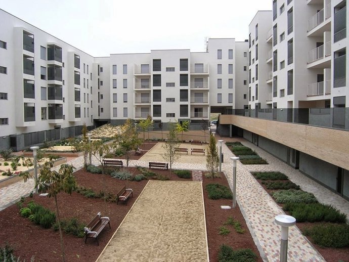 Una de las promociones de vivienda afectadas