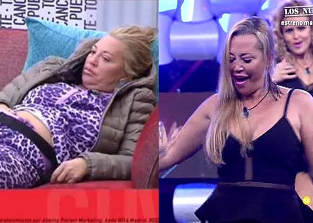 BELÉN ESTEBAN SE DESMELENA EN GHVIP SEL PIJAMA DEL LEOPARDO AL VESTIDO SEXY 