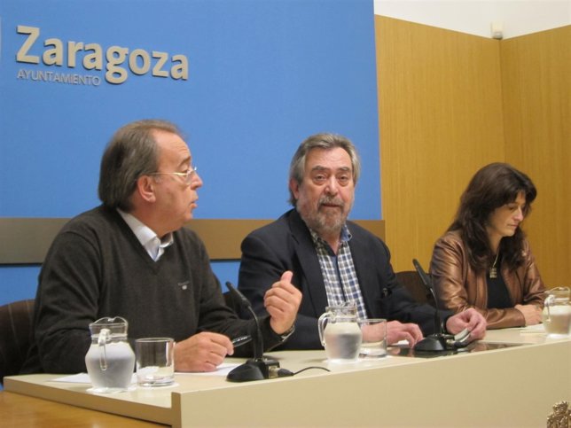 Pérez Anadón, Belloch y Dueso en rueda de prensa este lunes