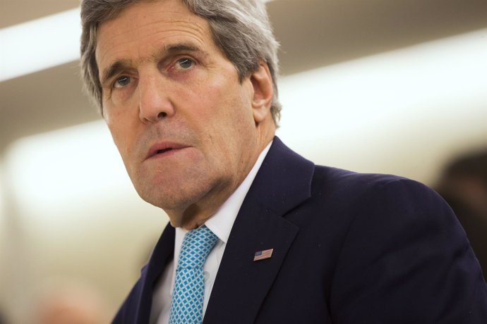 El secretario de Estado norteamericano, John Kerry, en Ginebra