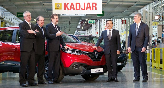 Visita de Rajoy, Herrera y Ghosn