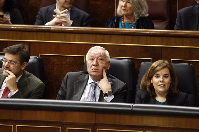 Rafael Catalá, José Manuel García Margallo y Soraya Saénz de Santamaría.