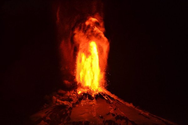 El volcán Villarrica, en el sur de Chile,