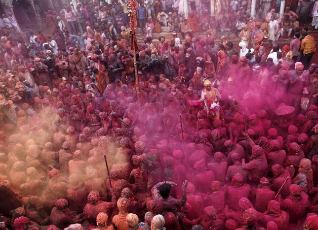 Festival Holi en Nandgaon, India