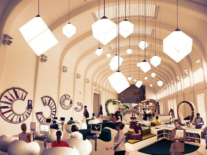 Recreación de cómo podría ser la ludoteca-mediateca planteada por UPyD