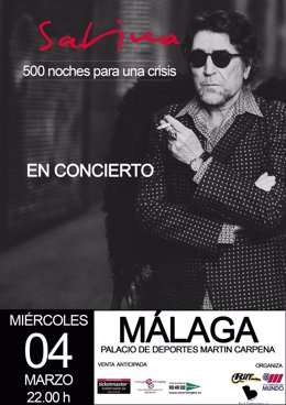Cartel concierto Sabina Málaga