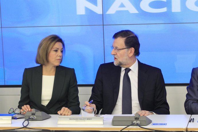 Cospedal y Rajoy en el Comité Ejecutivo Nacional del PP