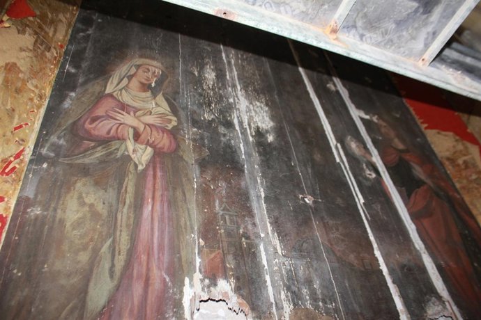 Retablo hallado en una capilla de Ayamonte. 