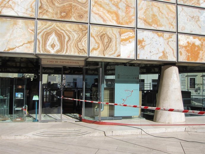 Museo del Foro cerrado por filtraciones del Ebro