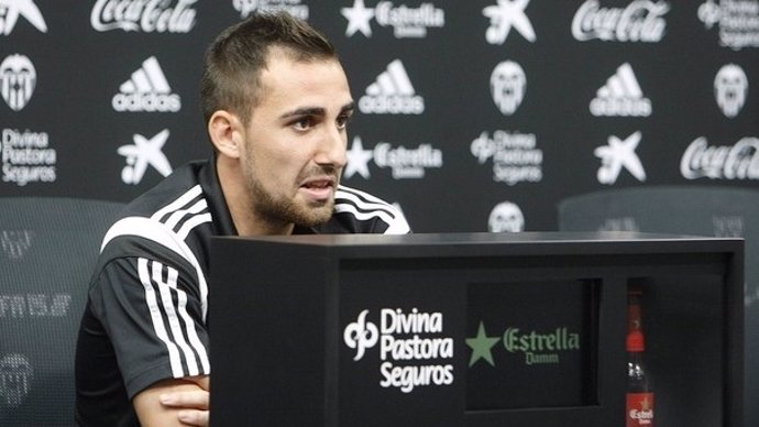 Paco Alcácer (Valencia) en rueda de prensa