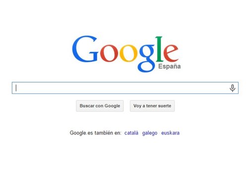 Pantallazo del motor de búsqueda Google.