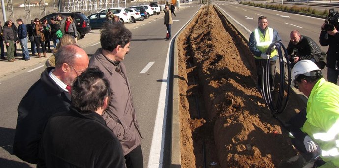 Visita del alcalde y el concejal Jesús Enríquez a la avenida de Burgos