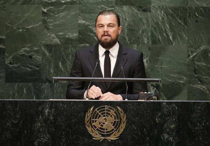 El actor estadounidense y mensajero de la paz, Leonardo DiCaprio 