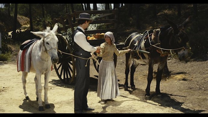 Un momento del rodaje del filme 'La luz con el tiempo dentro'. 