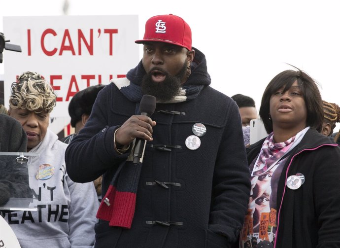 Michael Brown, Sr., speaks during the National Action Network National March Aga
