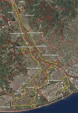 Mapa del parque agrario del Baix Llobregat