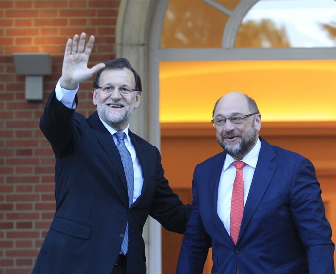 Mariano Rajoy recibe al presidente del Parlamento Europeo, Martín Schulz